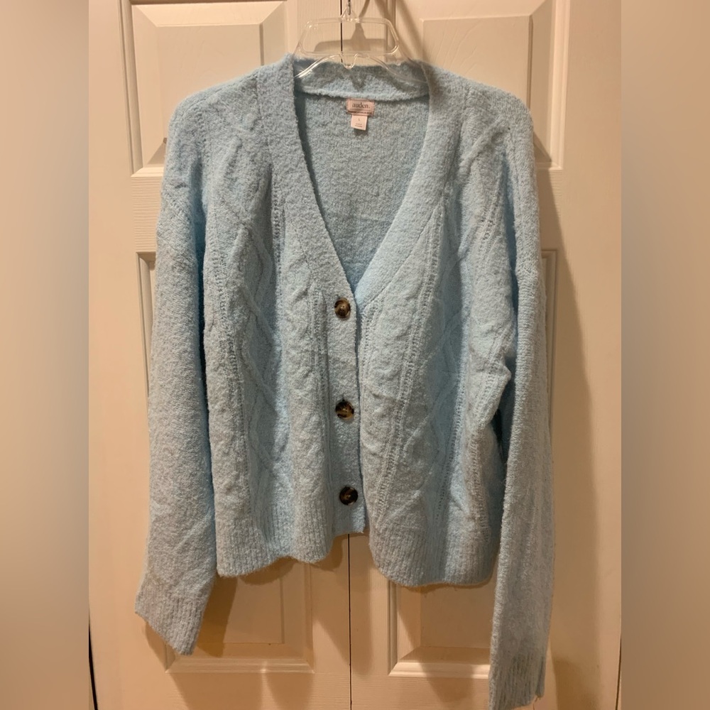NWT Auden blue cardigan sweater size Large